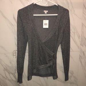 GUESS Charcoal Kori Wrap Sweater